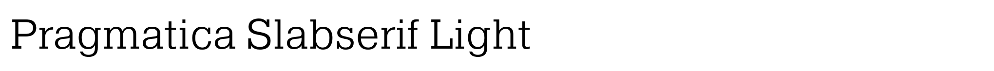 Pragmatica Slabserif Light image
